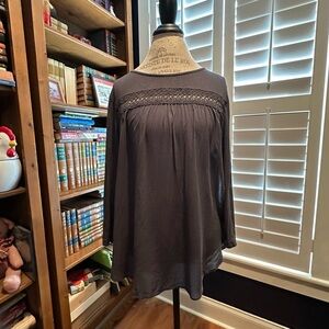LOFT Women's Dark Gray Blouse